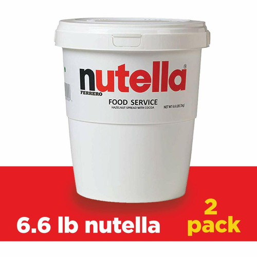 Nutella Chocolate Hazelnut Spread, 6.6 Pound Tub (Pack of 2)